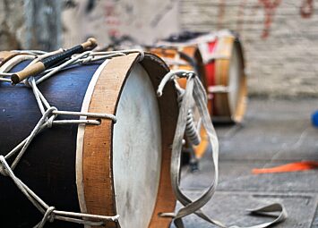 Black traditional drum